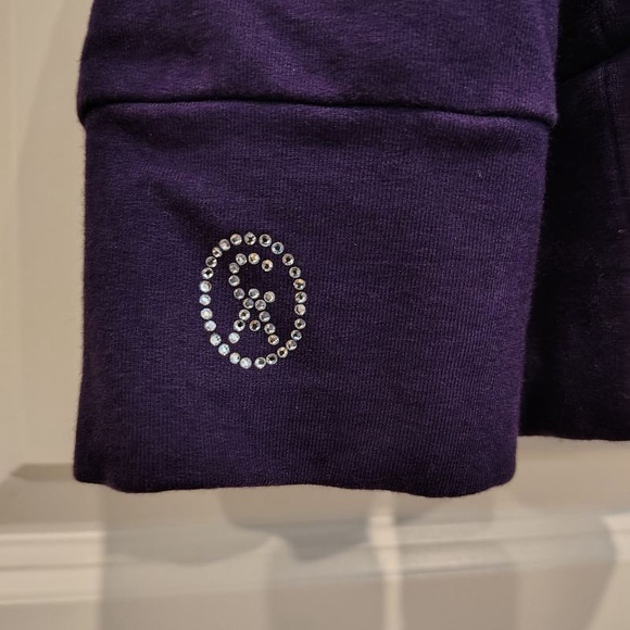 Christine Alexander Y2K Womens Purple Jogger Track Suit Swarovski Crystals Sz XL - Picture 10 of 15